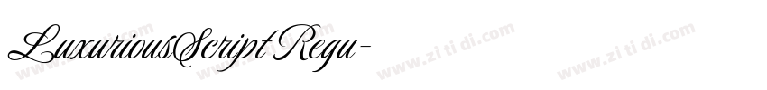 LuxuriousScript Regu字体转换